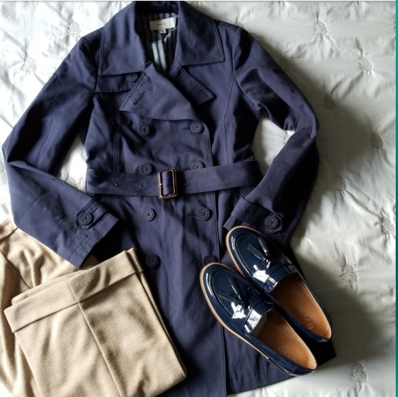 Merona Jackets & Blazers - 🌈 Navy Double Breasted Trench Coat